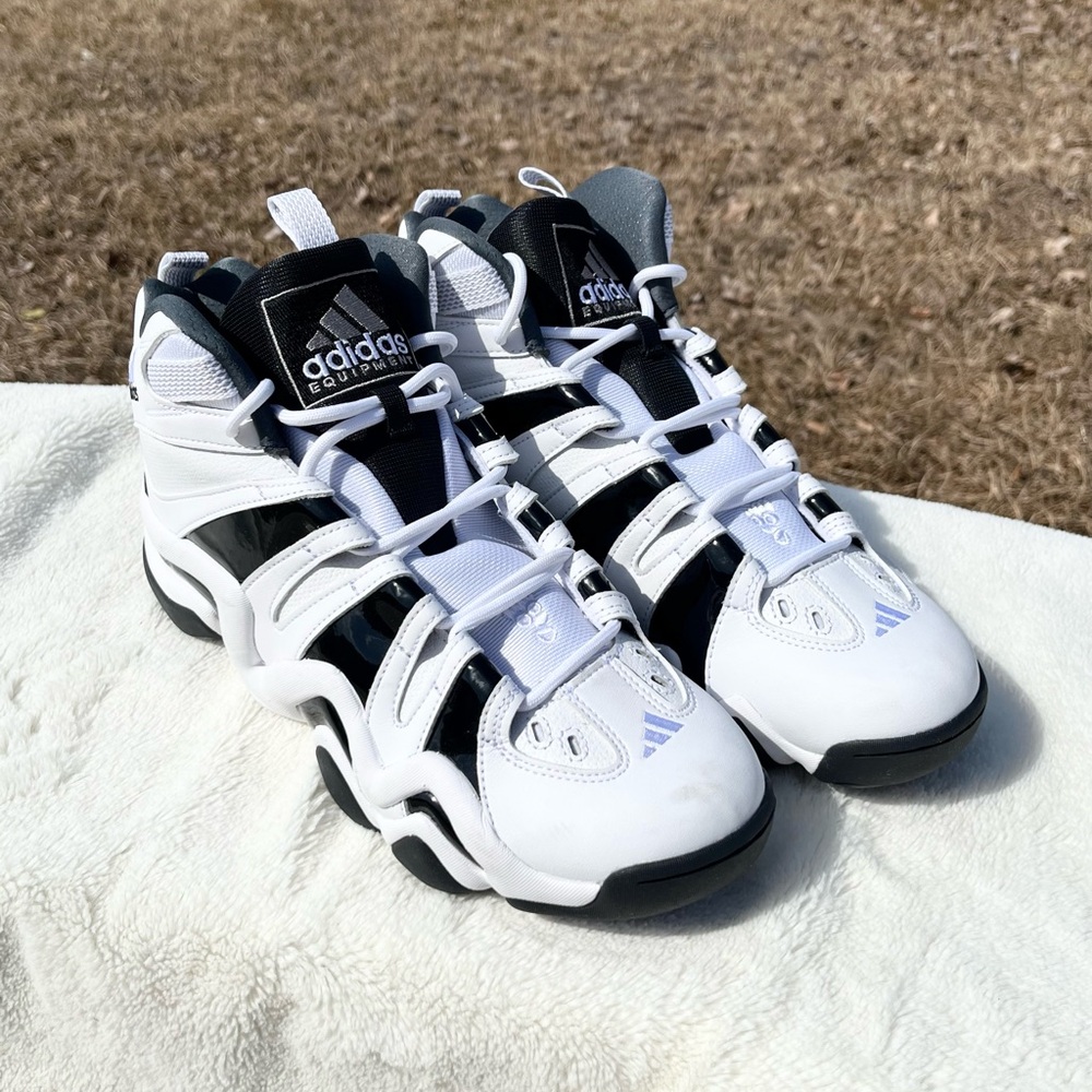 Like New Adidas Crazy 8 Kobe Bryant Basketball Sneakers Black & White Size 11.5
